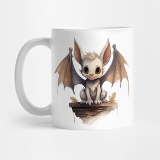 Cute Baby Halloween Gargoyle on Ledge Mug